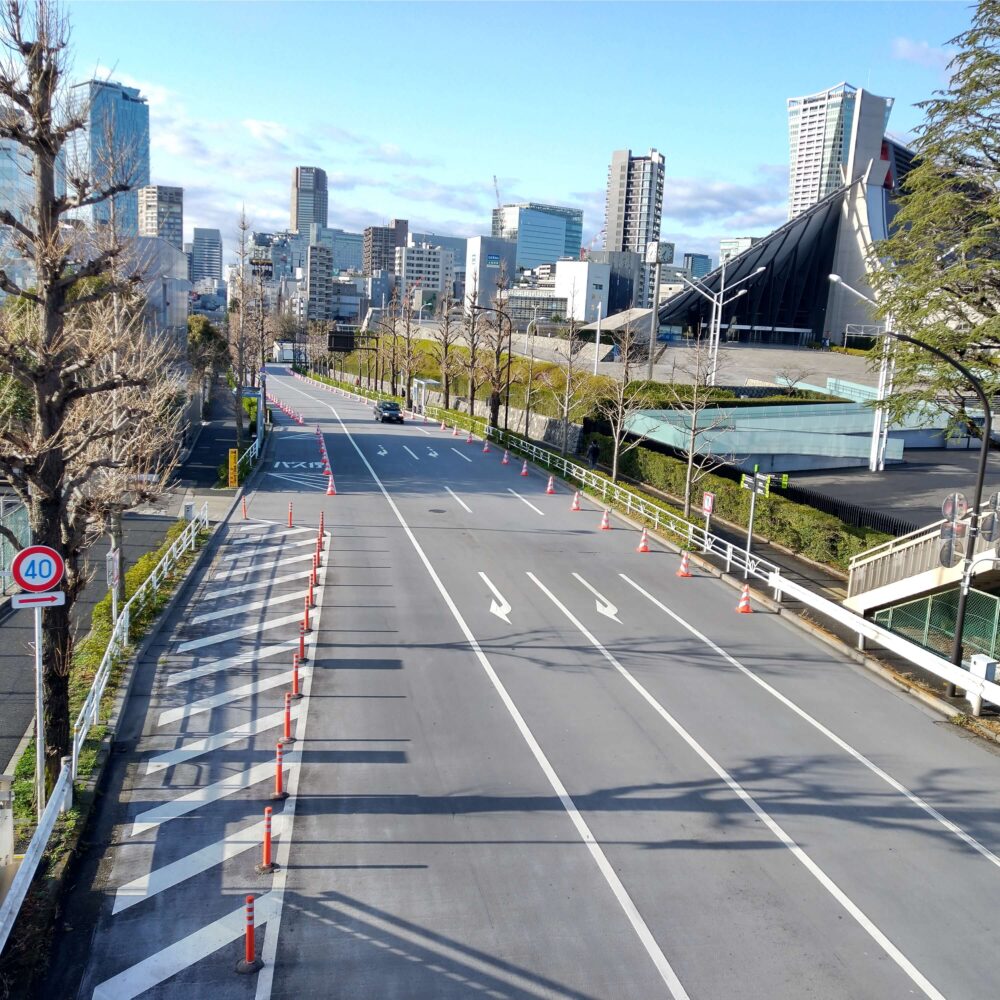 レース前の静かな渋谷の様子です。
